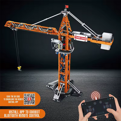 Reobrix 22013 RC Turmdrehkran Ingenieur-Serie ferngesteuert (Höhe ca. 1,2m) Klemmkreativ
