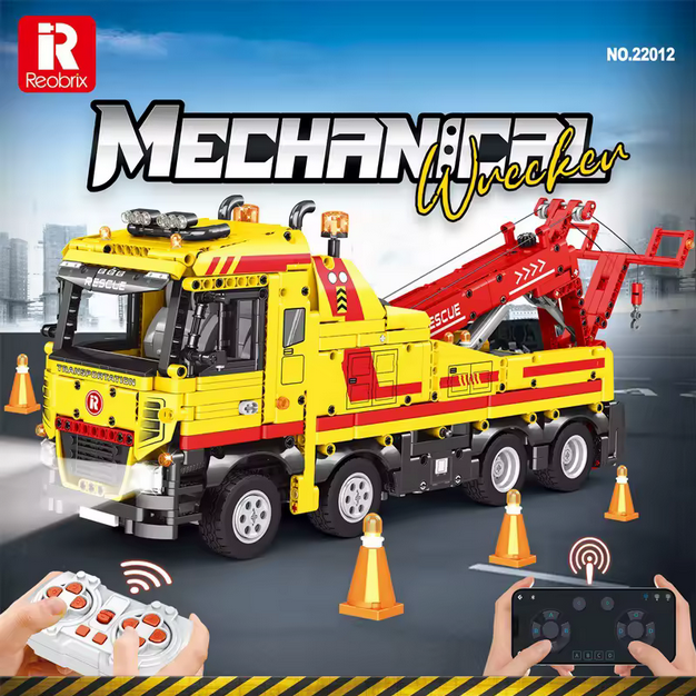 Reobrix 22012 RC Schwerlast-Abschleppwagen Technik-Serie ferngesteuert 1.794 Teile Roebrix