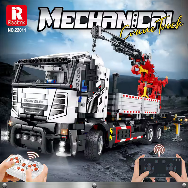Reobrix 22011 RC Mobiler Schwerlast-Autokran Ingenieur-Serie 2.178 Teile Roebrix