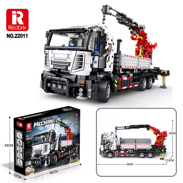 Reobrix 22011 RC Mobiler Schwerlast-Autokran Ingenieur-Serie 2.178 Teile Roebrix
