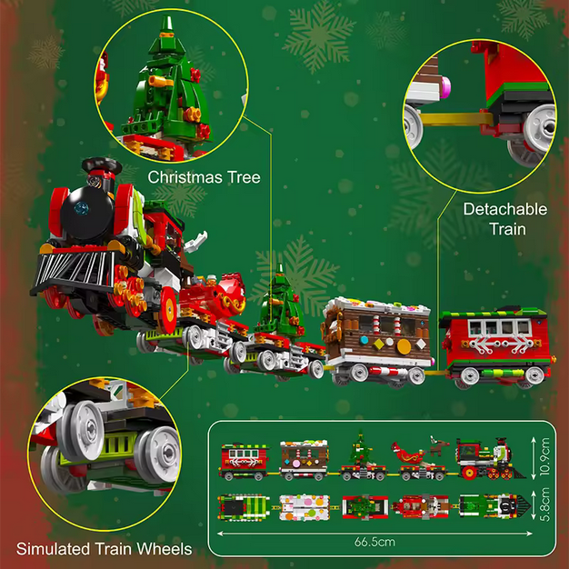 Mould King 12028 "Train Avenger" 2-in-1 Transformer-Weihnachtszug | 1.522 Teile MK