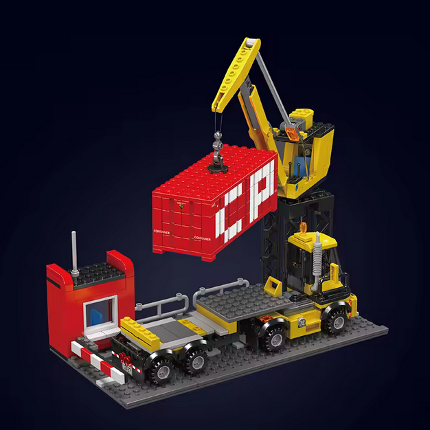 Mould King 12027 SD40-2 Diesellokomotive Ferngesteuert mit Kran-Plattform | 1.257 Teile MK