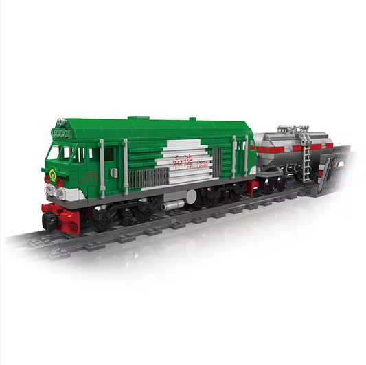 Mould King 12026 HXN 3 Diesellokomotive Ferngesteuert mit Güterwagen | 1.090 Teile MK