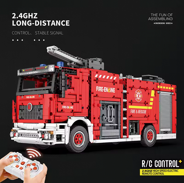 Reobrix 22008 RC Schwerlast-Feuerwehrfahrzeug Technik-Serie ferngesteuert | 2.692 Teile Roebrix