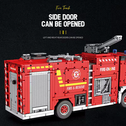 Reobrix 22008 RC Schwerlast-Feuerwehrfahrzeug Technik-Serie ferngesteuert | 2.692 Teile Roebrix