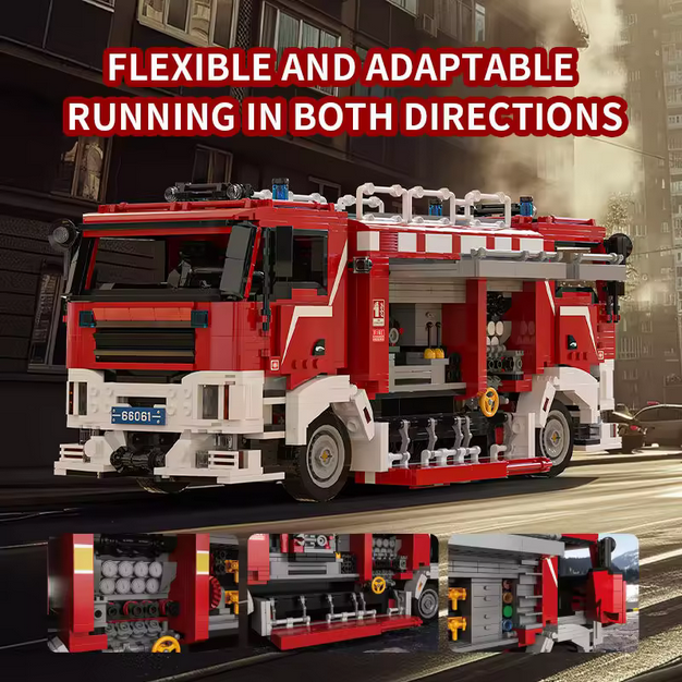 Xbert 66061 Europäisches Tunnel-Feuerwehrfahrzeug Technik | 2.713 Teile Xbert