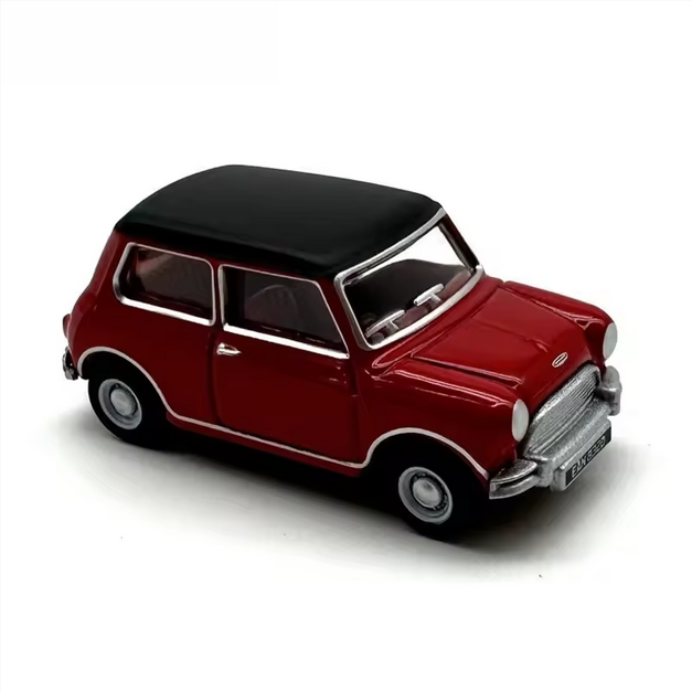 Austin Cooper Modell 1:76 – Klassisches Mini Deko Auto mit schwarzem Dach AAAA