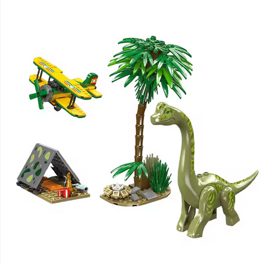 Mould King 29001 Jurassic Adventure Brachiosaurus Island Explorer Dino-Ei | 373 Teile MK