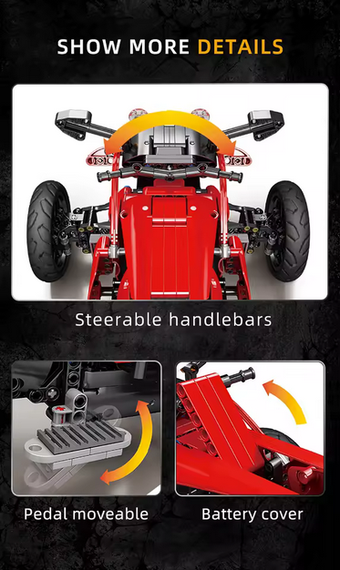Mould King 23010 Technisches Offroad-Motorrad ferngesteuert | 853 Teile MK