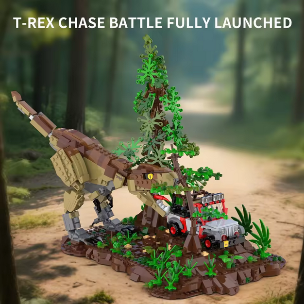 Xbert 66124 Kreative Serie T-Rex Dinosaurier Ornament | 1.555 Teile Xbert