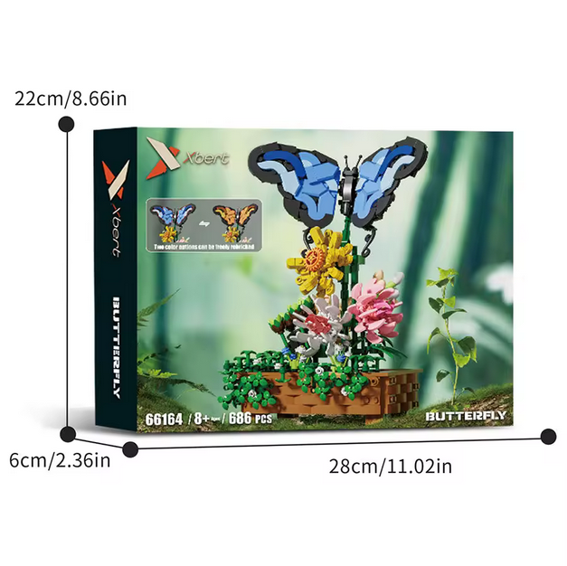 Xbert 66164 Kreative Serie Schmetterling Insekten Ornament | 686 Teile Xbert