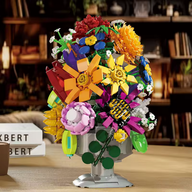 Xbert 66156 Kreative Serie Mehrfarbiges Bouquet / Blumenstrauß Ornament | 1.092 Teile Xbert