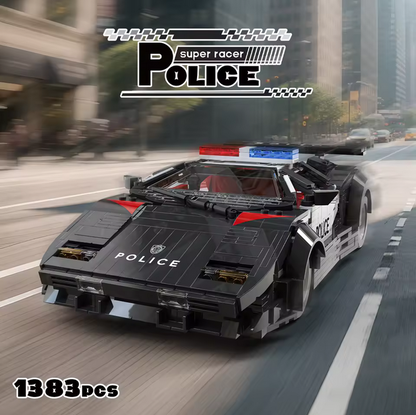 Xbert 66121 Engineering Serie Polizei Super Racer | 1.383 Teile Xbert