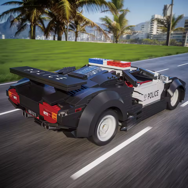 Xbert 66121 Engineering Serie Polizei Super Racer | 1.383 Teile Xbert