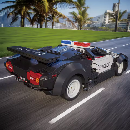 Xbert 66121 Engineering Serie Polizei Super Racer | 1.383 Teile Xbert