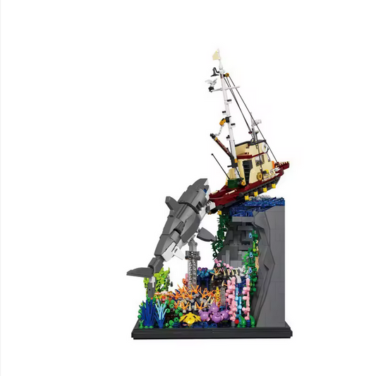 Xbert 66067 Kreative Serie Big White Shark Ornament | 2.932 Teile Klemmkreativ