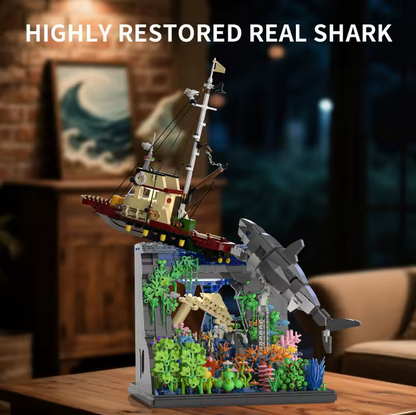 Xbert 66067 Kreative Serie Big White Shark Ornament | 2.932 Teile Klemmkreativ