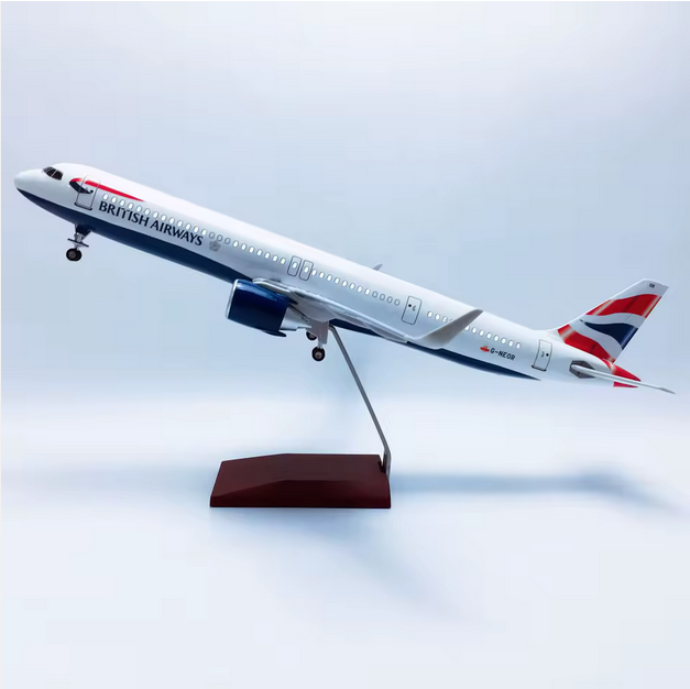 British Airways Airbus A321neo Modell 45 cm – LED Airline Flugzeug mit Soundsteuerung