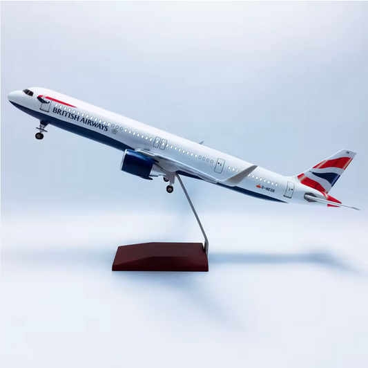 British Airways Airbus A321neo Modell 45 cm – LED Airline Flugzeug mit Soundsteuerung