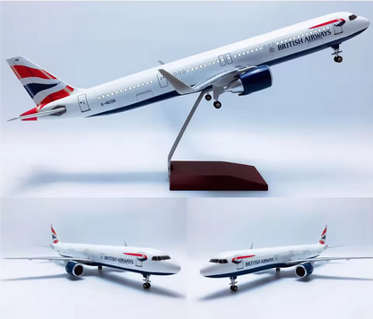 British Airways Airbus A321neo Modell 45 cm – LED Airline Flugzeug mit Soundsteuerung