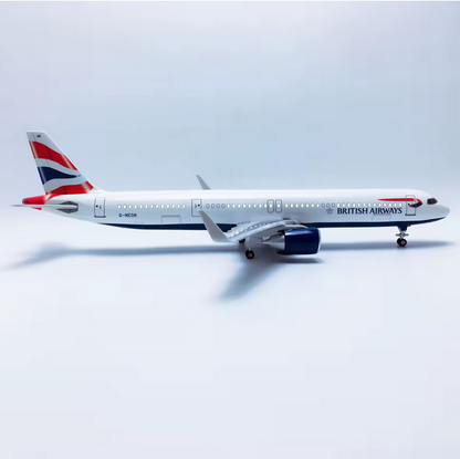 British Airways Airbus A321neo Modell 45 cm – LED Airline Flugzeug mit Soundsteuerung