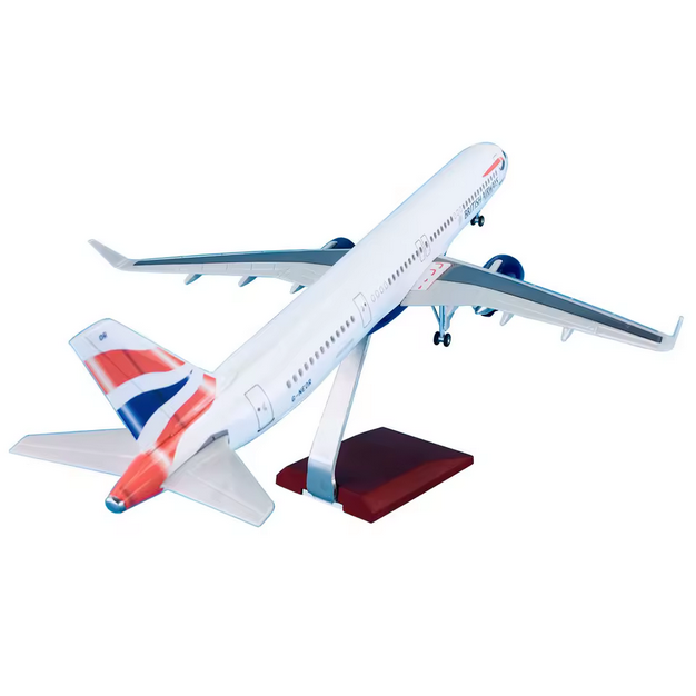 British Airways Airbus A321neo Modell 45 cm – LED Airline Flugzeug mit Soundsteuerung