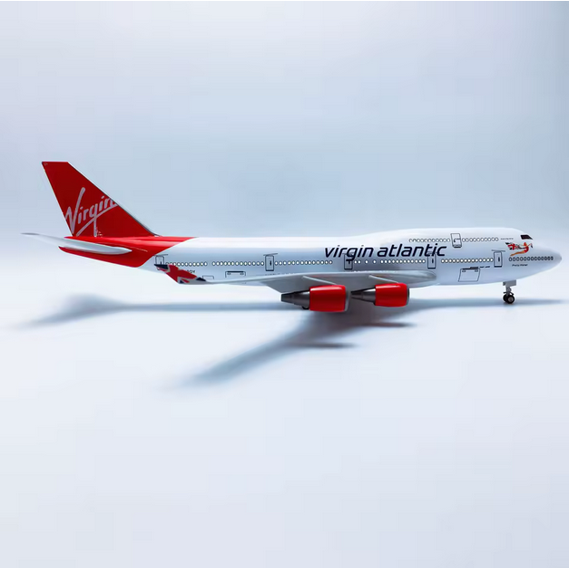 Virgin Atlantic Boeing 747 Modell 47 cm – LED Airline Flugzeug mit Soundsteuerung