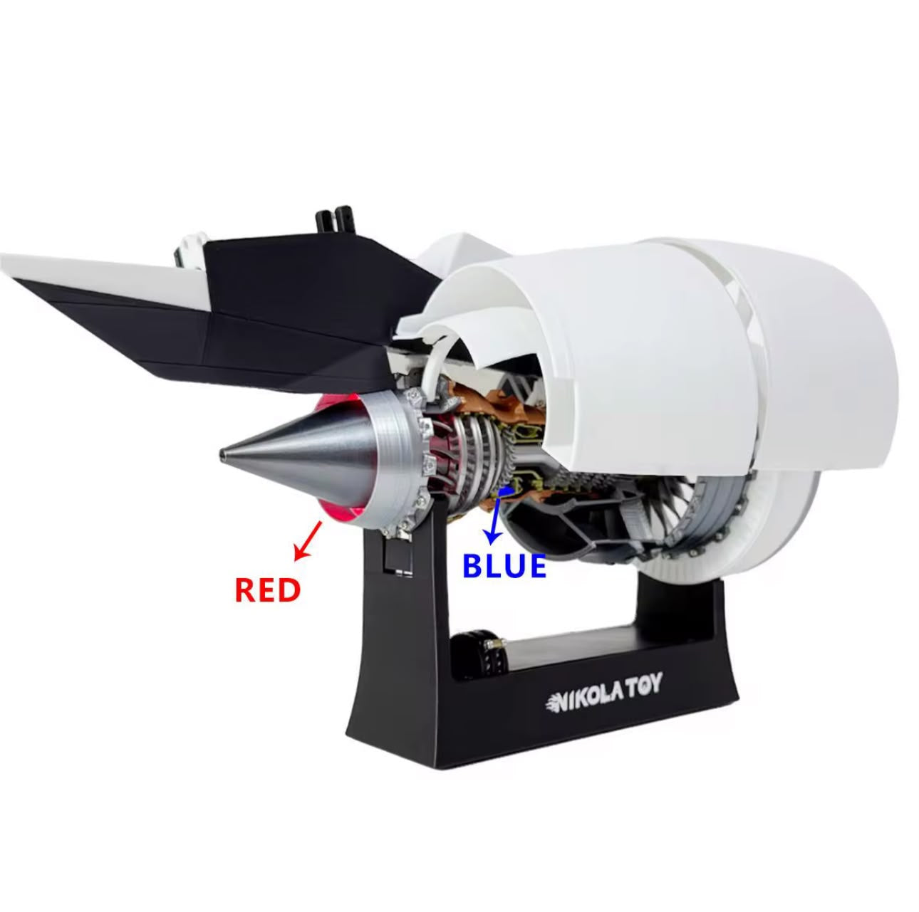 TR900 Kleines Turbofan Flugzeugtriebwerk – 3D-gedrucktes Schreibtischmodell (35 × 20 × 11 cm)