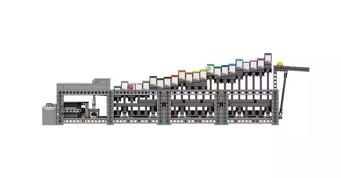 Mould King 26004 GBC Rainbow Stepper Klemmbausteine Set – Motorisiert MK