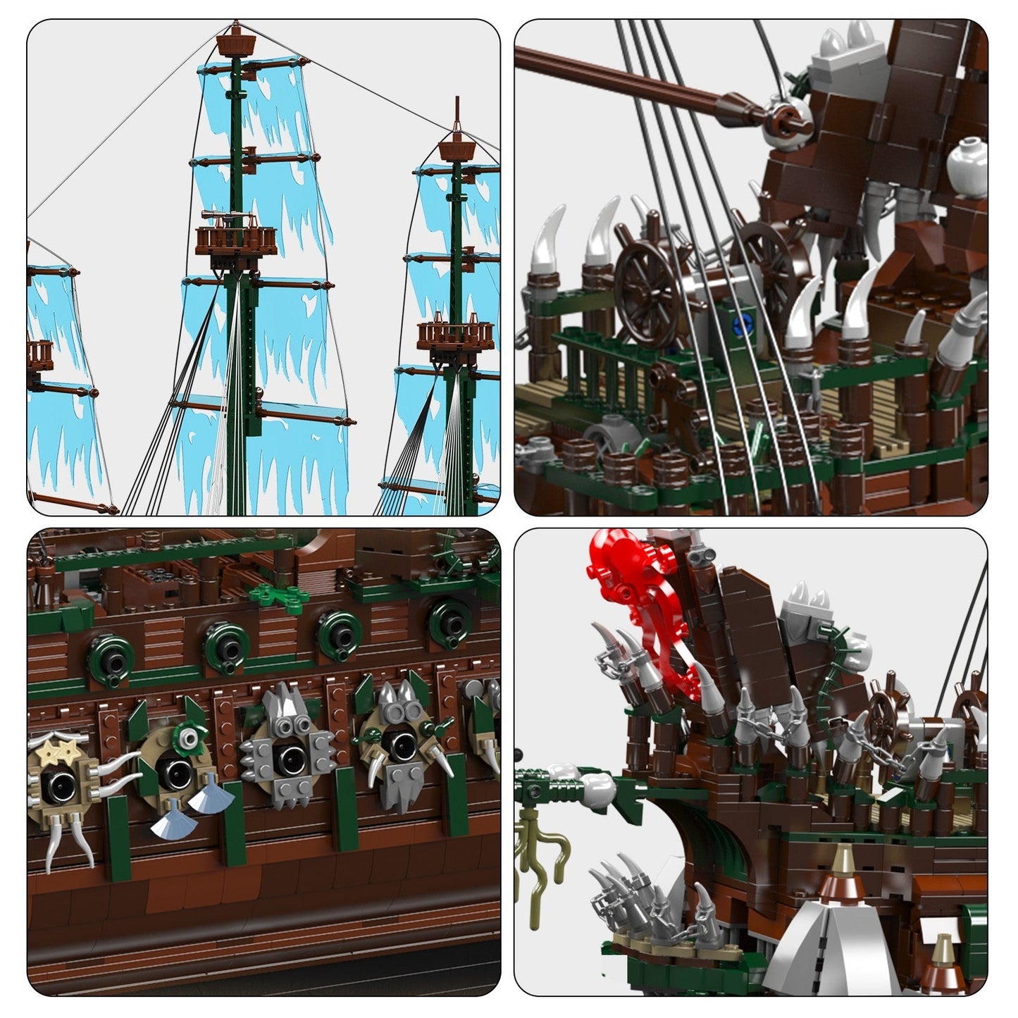 Mould King 13218 Fliegender Holländer Geisterschiff Klemmbausteine Set – 4244 Teile MK